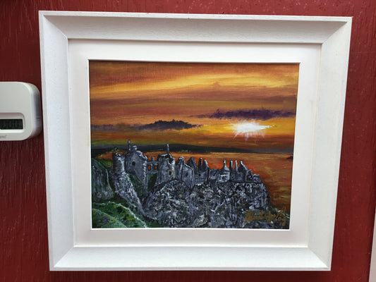 Dunluce Castle looking west at sunset