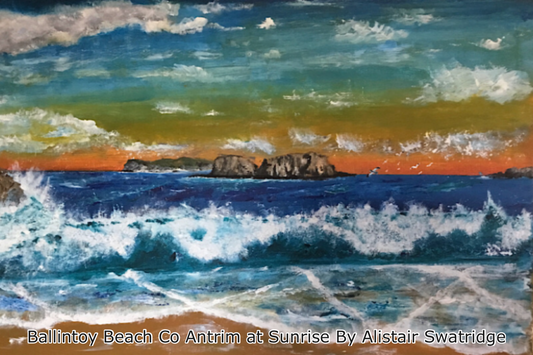 View from Ballintoy Beach NI
