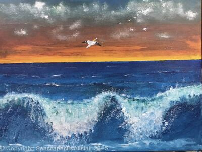 An Irish sunrise of crashing waves