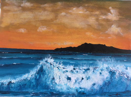 The headland at sunset from Co  Donegal